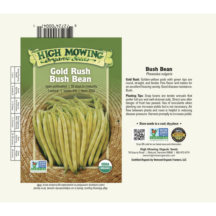 Gold Rush Yellow Wax Bean: 1 ounce