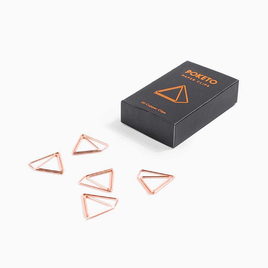 Copper Pyramid Paper Clips