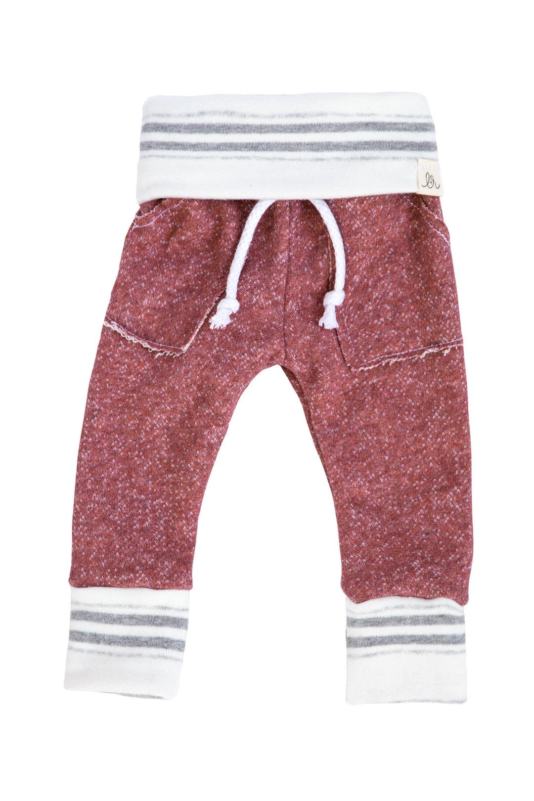 Mauve and Stone Stripe Sweatpants Kids / Baby