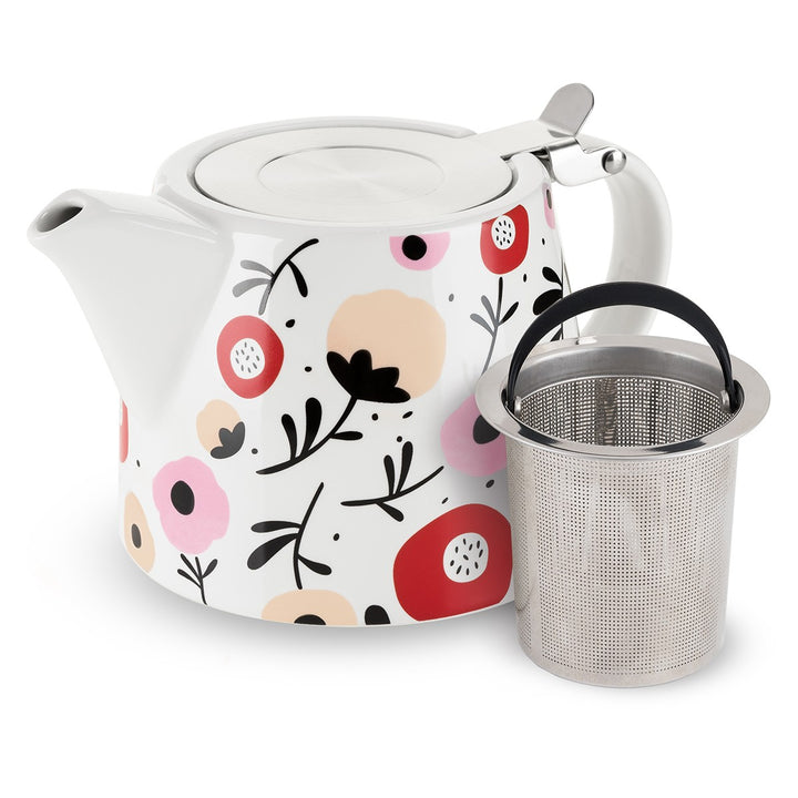 Posy Pattern Ceramic Teapot & Infuser