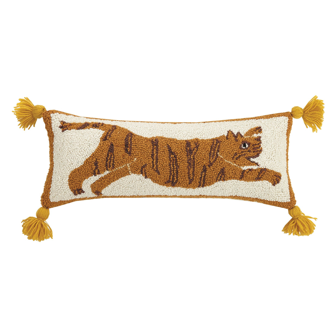 Tiger With Tassels Pillow