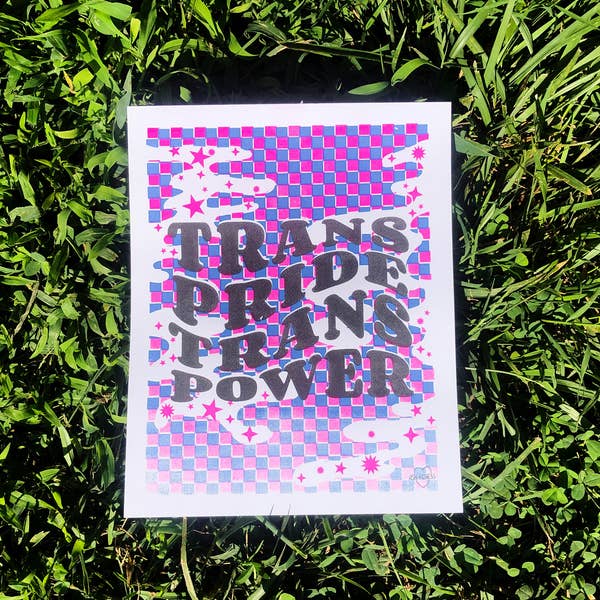 Trans Pride Trans Power Art Print