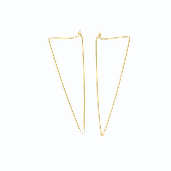 Triangle Hoops - Gold