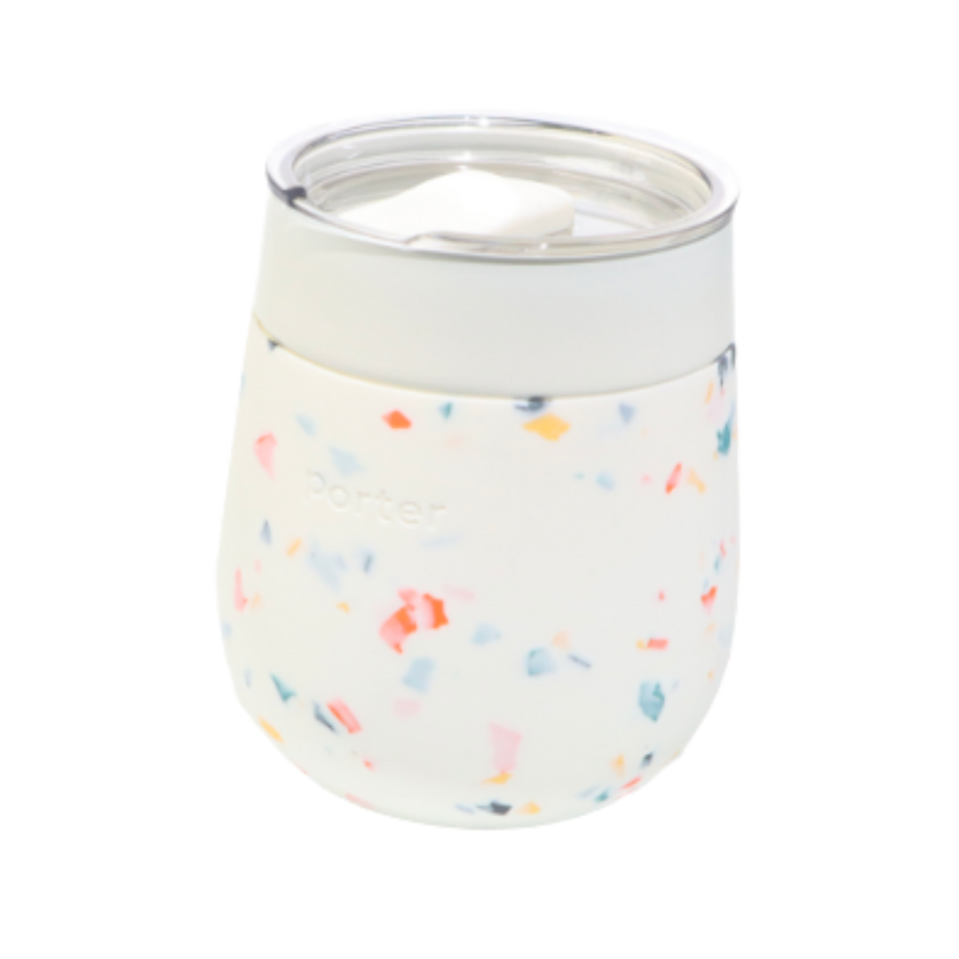 Insulated Ceramic Stainless Steel Glass Cup 11oz - Terrazzo